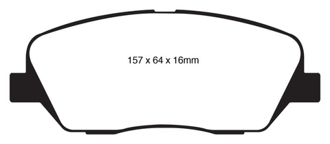 EBC 08-11 Kia Borrego 3.8 Yellowstuff Front Brake Pads - DP41844R