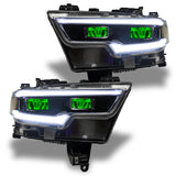 Oracle 19-21 RAM 1500 RGB Headlight Demon Eye Kit - LED Projector - w/o Controller - 1456-334
