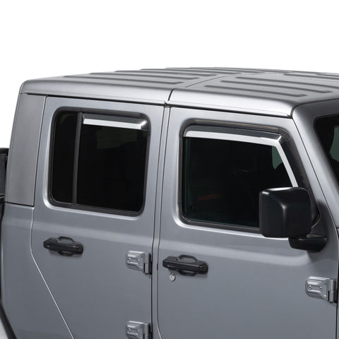 Putco 20-21 Jeep Gladiator JT/JL Element Chrome Window Visors (Set of 4) - 480221
