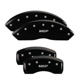 MGP Front set 2 Caliper Covers Engraved Front Oval logo/Ford Black finish silver ch - 10234FFRDBK