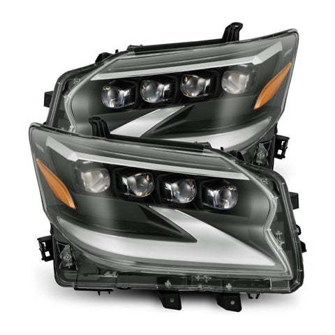 AlphaRex 14-19 Lexus GX 460 NOVA LED Projector Headlights Plank Style Black w/Activ Light/Seq Signal - 880300