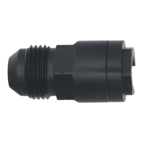 DeatschWerks 8AN Male Flare to 3/8in Female EFI Quick Connect Adapter - Anodized DW Titanium - 6-02-0104-B