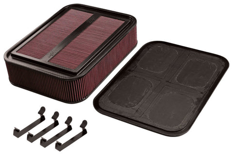 K&N Custom Racing Assembly Carbon Fiber 4in Air Box w/ Base and Hardware - Large - 100-8592