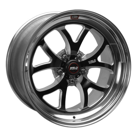 Weld S76 18x5 / 5x4.75 BP / 3.2in. BS Black Wheel (Medium Pad) - Non-Beadlock - 76MB8050B32A