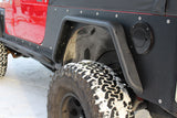 Fishbone Offroad 97-06 Jeep Wrangler TJ Steel Tube Fenders Rear 3In Flare - Blk Textured Powdercoat - FB23029R