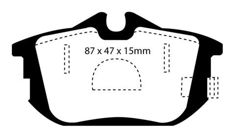 EBC 99-04 Volvo S40 1.9 Turbo T4 (200 BHP) Yellowstuff Rear Brake Pads - DP41076R