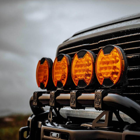 KC HiLiTES SlimLite 8in. LED Light Shield Driving (Shield Only) - Amber - 5211