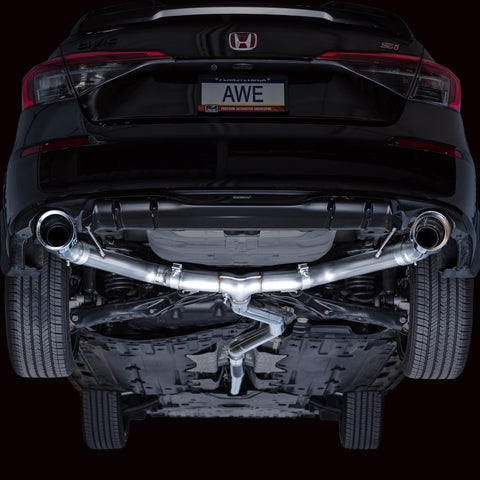 AWE Tuning 22+ Honda Civic Si/Acura Integra Track Edition Catback Exhaust - Dual Chrome Silver Tips - 3020-32331