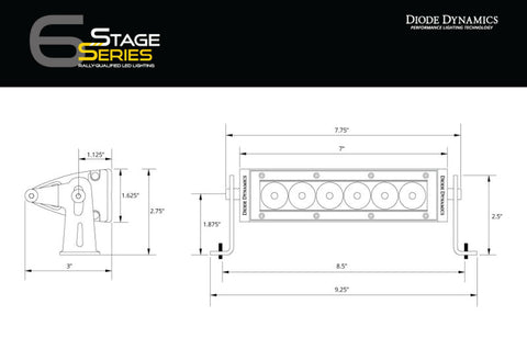 Diode Dynamics WRX 2015 SS6 LED Kit - Amber Driving - DD6010
