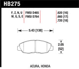Hawk Acura/ Honda Performance Ceramic Street Front Brake Pads - HB275Z.620