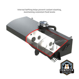 Mishimoto 2015+ Ford F-150 Aluminum Expansion Tank - Micro-Wrinkle Black - MMRT-F150-15EMWBK