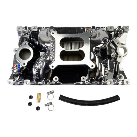 Edelbrock RPM Air-Gap Manifold for Small-Block Chevy Vortec - Chrome Plasma - 7516-CP