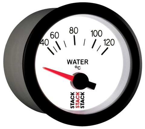 Autometer Stack 52mm 40-120 Deg C M10 Male Electric Water Temp Gauge - White - ST3257
