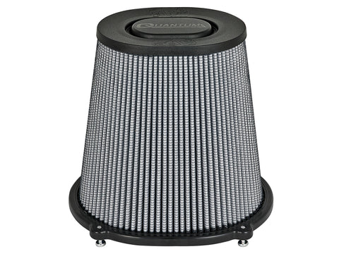 aFe Quantum Pro DRY S Air Filter Flat Top - 5in Flange x 9in Height - 21-90098