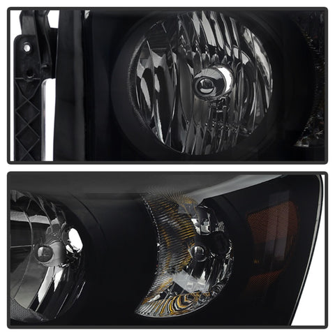 xTune Dodge Ram 1500 06-08 Amber Crystal Headlights Black Smoked HD-JH-DR06-AM-BSM - 9030369