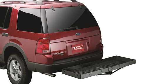 Lund Universal 20in X 60in Basic Cargo Carrier For 2in Hitches - Black - 601010