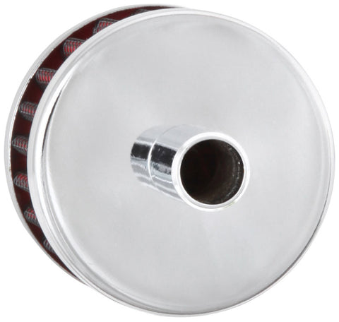 K&N Steel Base Chrome Top Crankcase Vent Filter 1/2in. Vent / 2in. OD / 1-1/2in. Height - 62-1015
