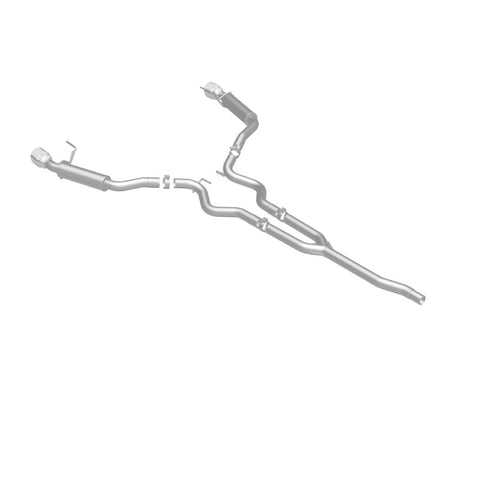 MagnaFlow Cat-Back 15-16 Ford Mustang 2.3L L4 Competition SS 3in Dual Split Rear 4.5in Black Tips - 19256