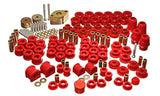 Energy Suspension 07-11 Jeep JK 4dr Red Hyper-Flex Master Bushing Set - 2.18108R