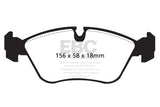 EBC 93-97 Volvo 850 2.3 Turbo Yellowstuff Front Brake Pads - DP4880R
