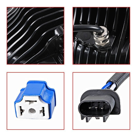 Raxiom 97-18 Jeep Wrangler TJ/JK Axial Series 13-LED Headlights- Black Housing (Clear Lens) - J150093