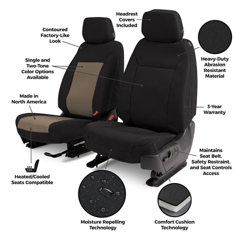Covercraft 21-24 Ford Expedition Endura PrecisionFit Custom Second Row Seat Covers - Charcoal/Silver - GTF4265ENCS