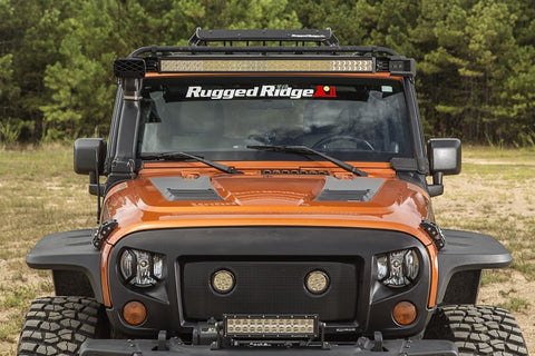 Rugged Ridge 07-18 Jeep Wrangler JK Elite Fast Track Windshield Light Bar Mount w/ Crossbar - 11232.50