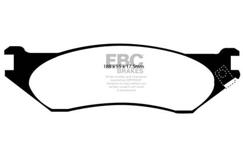 EBC 98-02 Dodge B150 B1500 Cargo 1500 Van 1/2 Ton Ultimax2 Front Brake Pads - UD702