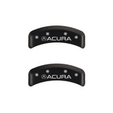 MGP 4 Caliper Covers Engraved Front & Rear Acura Red finish silver ch - 39002SACURD