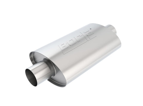 Borla XR-1 Racing Sportsman 2 1/2 inch Outlet / 2 1/2 inch Inlet 12in Case Oval Muffler - 40941