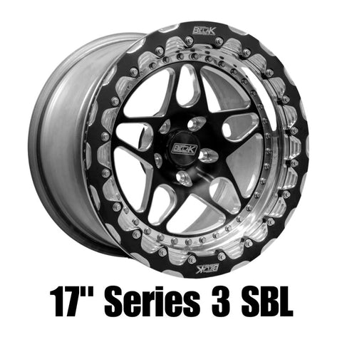 Belak 17x9.5 / 6.25in BS / 6x135mm BP / High Pad / Series 3 - Single Beadlock Wheel - 17096135S36BS-SBL
