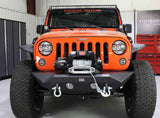 Fishbone Offroad 07-18 Jeep Wrangler JK Rubicon Unlimited Steel Front Bumper - Blk Txtrd Powdercoat - FB22045