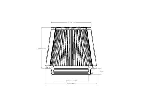 aFe Magnum FORCE Intake Replacement Air Filter w/ D2 Dura-Dry Media 6in F x 9in B x 7in T x 7in H - 21-90038V