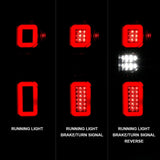 ANZO 19-21 Chevy Silverado Work Truck Full LED Taillights Blk Housing Clear Lens G2 (w/C light Bars) - 311417