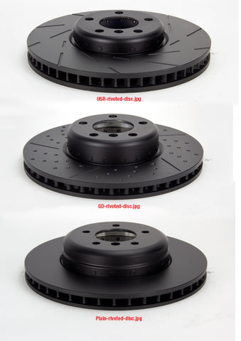 EBC 10-15 BMW X6 4.4T Hyrbrid USR Blackdash Sport Slotted Front Rotors - USR1595RX