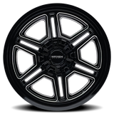 Mayhem 8117 Hermosa 20x10 / 5x127 BP/ -25mm Offset / 87mm Hub Black/Milled Wheel - 8117-2152BM