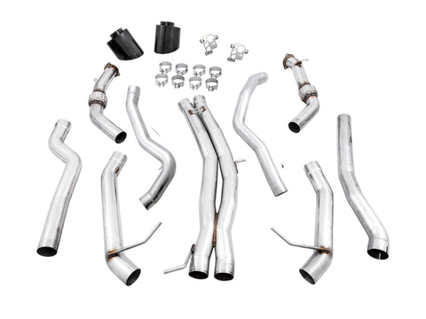 AWE Tuning Audi B9.5 RS5 Sportback Non-Resonated Track Edition Exhaust - RS-Style Diamond Blk Tips - 3020-33124