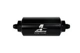 Aeromotive In-Line Filter - (AN-6 Male) 40 Micron Stainless Mesh Element Bright Dip Black Finish - 12348