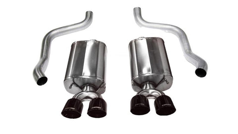 Corsa 2009-2013 Chevrolet Corvette C6 6.2L V8 Black Sport Axle-Back Exhaust - 14108BLK