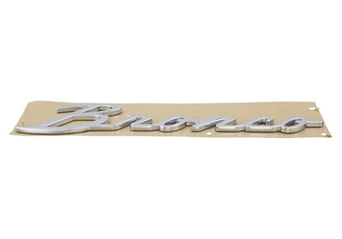 Ford Racing 21-23 Bronco Script Fender Badge - Silver - M-1447-BSS