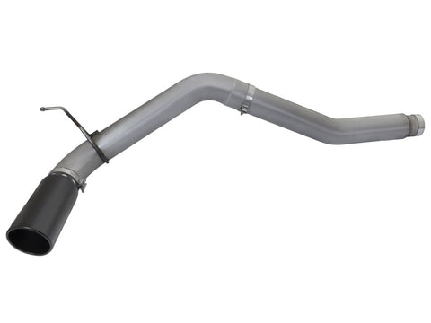 aFe LARGE BORE HD 5in DPF-Back SS Exhaust w/ Black Tip 2016 Nissan Titan 5.0L V8 (td) CC SB - 49-46112-B
