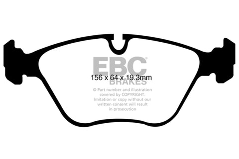 EBC 10-14 BMW X5 4.4 Twin Turbo (50) Greenstuff Front Brake Pads - DP61994