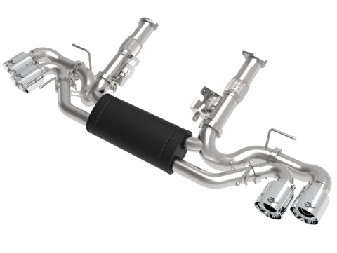 aFe MACH Force-Xp 2-1/2in 304SS Cat-Back 2020 Chevy Corvette (C8) 6.2L - Polished Tip - 49-34127-P