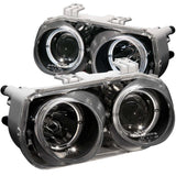 ANZO 1994-1997 Acura Integra Projector Headlights w/ Halo Black - 121003