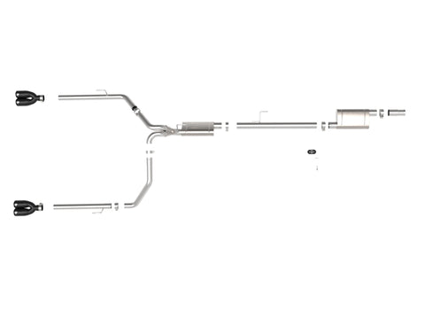 aFe Vulcan Series 3in-2-1/2in 304 SS Cat-Back 2020 Jeep Gladiator (JT) V6-3.6L w/ Black Tips - 49-38084-B