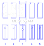 King Chrysler/Mitsubishi 122ci 2.0L (Size 0.25) Main Bearing Set - MB5052AM0.25