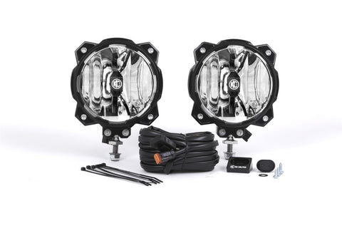 KC HiLiTES 6in. Pro6 Gravity LED Light 20w Single Mount SAE/ECE Driving Beam (Pair Pack System) - 91303