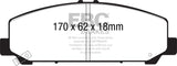 EBC 06-07 Infiniti QX56 5.6 (Akebono) Ultimax2 Front Brake Pads - UD1286