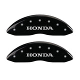 MGP 4 Caliper Covers Engraved Front Honda Engraved Rear Pilot/2016 Black finish silver ch - 20213SPILBK