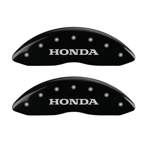 MGP 4 Caliper Covers Engraved Front Honda Engraved Rear Pilot/2016 Black finish silver ch - 20213SPILBK
